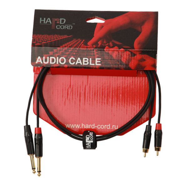 HardCord AMS-15 аудио кабель 2*Jack mono 6,3mm - 2*RCA 1,5m