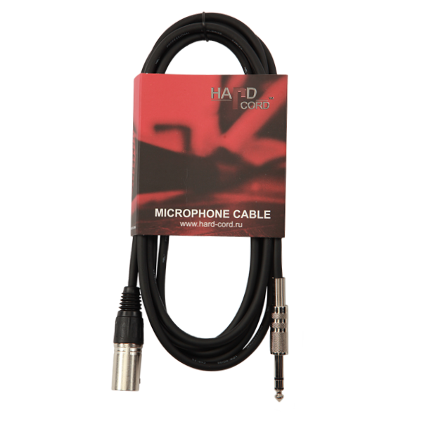 HardCord MCS-30 микрофонный кабель XLR(M)-Jack mono 6,3mm  3m
